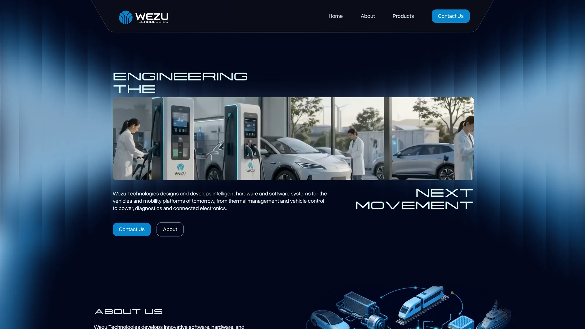 WezuTech — live site, view 1